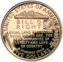 5 Dollars (Bill of Rights Gold $5)