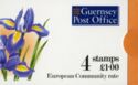 Guernsey Post Office Booklet 4 Stamps £ 1.00 Eur. Comm. Rate