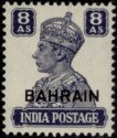 King George VI wearing Imperial Crown of India - overprinted