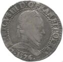 ½ Franc (Henri III - D - Lyon)