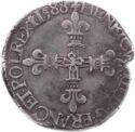 ¼ Ecu (Henri III. H - La Rochelle)
