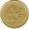50 Centavos (150th Death anniversary of general San Martín - Plain edge)