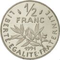 ½ Franc (D'AP. O. ROTY)
