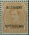 Overprint "ALLEMAGNE DUITSCHLAND" on King Albert I