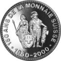 150 ans de la monnaie Suisse 1850-2000 / 5 francs
