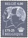 Silver Stamp Self-adhesive Kings Leopold I + Albert II