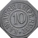 10 Pfennig (Kantinenverwaltung 6. Inft. Regt.)