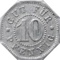 10 Pfennig (Geraer Strassenbahn Actien Gesellschaft)