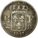 ¼ Franc (Louis XVIII - B - Rouen)