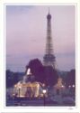 Paris by night, the Eiffel Tower, view from the Concorde Square