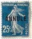 Semeuse camée Overprinted "ANNULE"