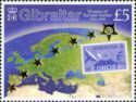 Map of Europe and 1979 Europa 12p Stamp
