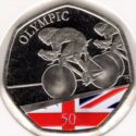 50 Pence (Postponed Summer Olympic Games - Cycling - Coloured)