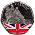 50 Pence (Postponed Summer Olympic Games - Kayak - Coloured)