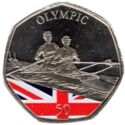 50 Pence (Postponed Summer Olympic Games - Rowing - Coloured)