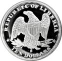 10 Dollars (Seated Liberty with Stars Design – Millennium)