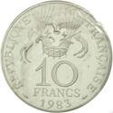 10 Francs (Montgolfier Balloon Piedfort - Silver)