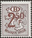 Number on Heraldic Lion with B in oval
