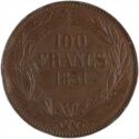 100 Francs (Louis Philippe I - Pattern by Caqué. Bronze)