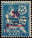 Type Mouchon Spanish surcharge with overprint