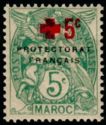 Type Blanc Moroccan surcharge with overprint