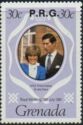 HRH Prince Charles and Lady Diana - WITH OVERPRINT P.R.G.