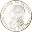 100 Francs (230th Birth anniversary of military officer La Fayette. 0.900)