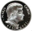 100 Francs (Platinum Piedfort 50th Anniversary - Death of Marie Curie)