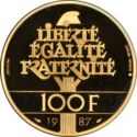 100 Francs (Gold Piedfort - 230th Anniversary of the birth of La Fayette)