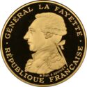 100 Francs (Gold Piedfort - 230th Anniversary of the birth of La Fayette)