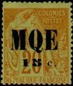 Type Alphée Dubois overprinted and surcharged