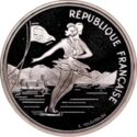 100 Francs (Silver Piedfort - Ice Skating)