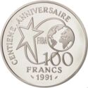 100 Francs (100th Anniversary of Basketball)
