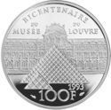 100 Francs (Bicentennial of Louvre - Liberté by Delacroix 37mm.)