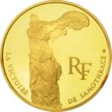 100 Francs (Bicentennial of the Louvre - Victory of Samothrace - Gold)