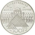 100 Francs (Bicentennial of Louvre - Liberté by Delacroix 31mm.)