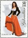 Miss Gibraltar in Black Bodice and Long Red Skirt