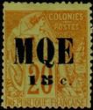 Type Alphée Dubois overprinted and surcharged