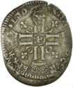 15 Deniers (Quinzain - Louis XIV. Countermarked ⚜ - P - Dijon)