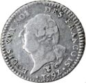 15 Sols (1/8 ECU, Louis XVI - "FRANÇOIS" - L - Bayonne)