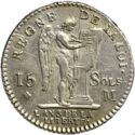 15 Sols (1/8 ECU, Louis XVI - "FRANÇOIS" - M - Toulouse)