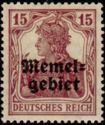 Germania, overprint Memel-Area