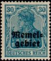 Germania, overprint Memel-Area