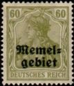 Germania, overprint Memel-Area
