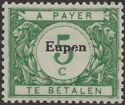 Overprint "Eupen" on Postage Due Stamp