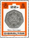 50 Pence Coin Picturing Gibraltar Candytuft