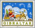 Father Christmas in a Sleigh with Reindeer