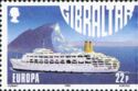 "Canberra" (liner) passing Gibraltar