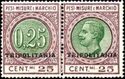 Numeral and Vittorio Emanuele III facing left