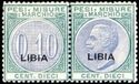Numeral and Vittorio Emanuele III facing left